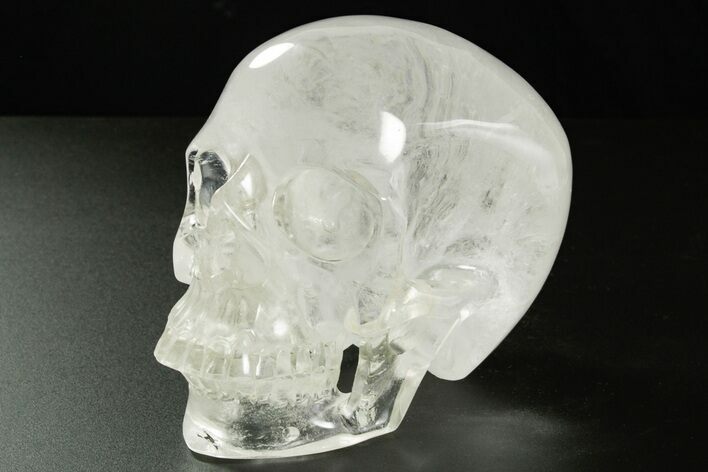 Realistic, Polished Clear Quartz Crystal Skull - Madagascar #378601